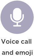 Voice call  and emoji